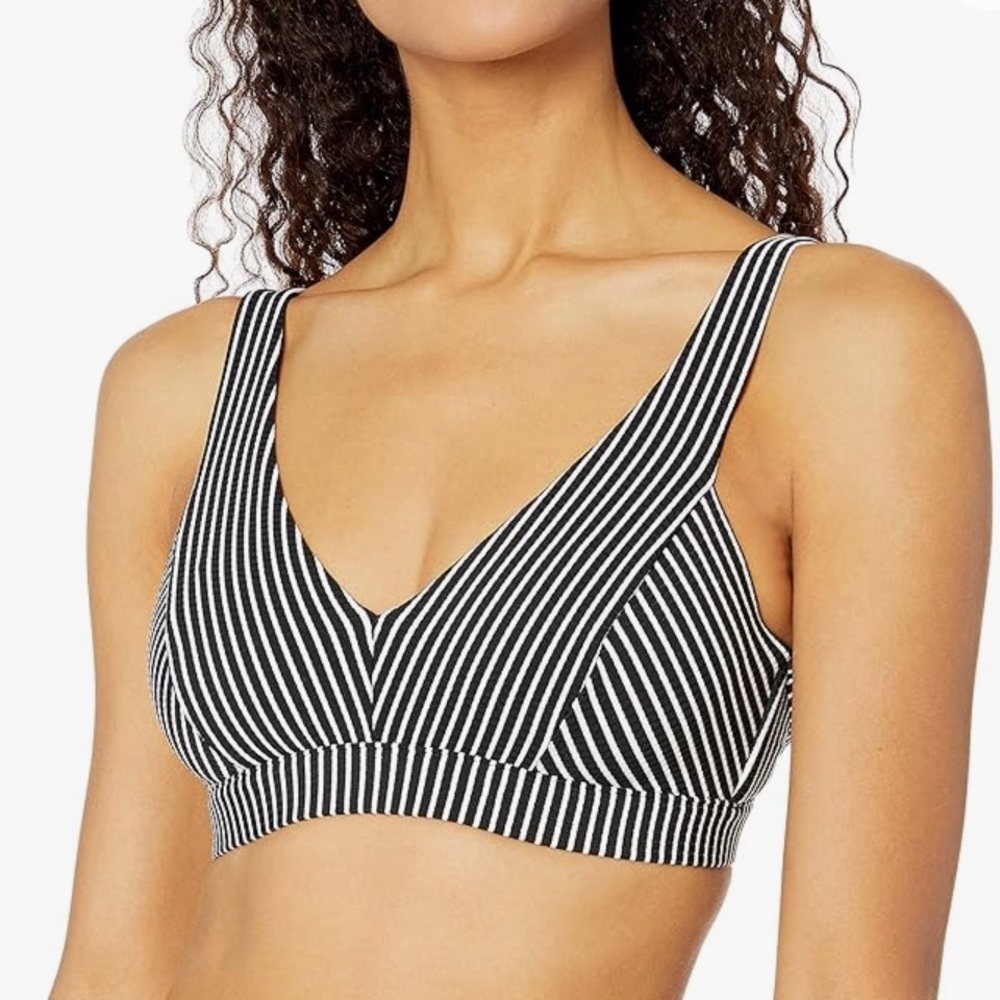 Banded Textured Bralette Bikini Top (DD)